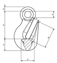 Grade 100 Eye Grab Hook with Saddle