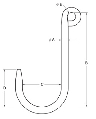 alloy steel foundry hook