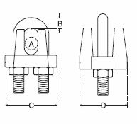 Type 304 Cast heavy duty wire rope clips