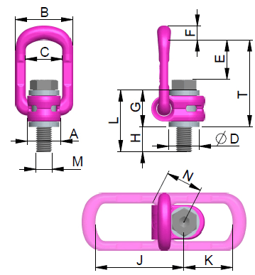 VLBG Load Ring Threaded Metric and UNC Specifications