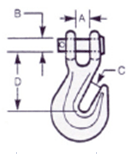 grade 70 clevis grab hook latch drawing