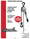 Oz Lifting Products Operators Manual